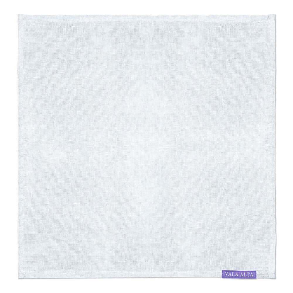 Irish Linen Handkerchiefs - Made in the USA - White - Vala Alta - Product Image